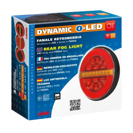 ΦΩΣ ΠΙΣΩ ΑΡΙΣΤΕΡΟ 12/24V DYNAMIC-O 140 mm ΜΕ 29 LED 3 ΧΡΗΣΕΙΣ ΟΜΙΧΛΗΣ/ΘΕΣΕΩΣ/ΦΛΑΣ (ΚΟΚΚΙΝΟ/ΠΟΡΤΟΚΑΛΙ) - 1 ΤΕΜ. Auto Moto Tyres 