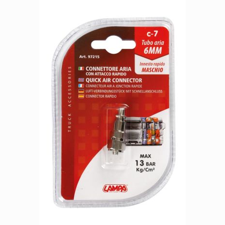 ΣΥΝΔΕΣΜΟΣ C-7 ΑΡΣΕΝΙΚΟΣ ΓΙΑ ΣΩΛΗΝΑ ΑΕΡΑ ΦΟΡΤΗΓΟΥ ΜΕ ΔΙΑΜΕΤΡΟ 6 mm - 13 bar/kg/cm2 max - 1 ΤΕΜ. Auto Moto Tyres 