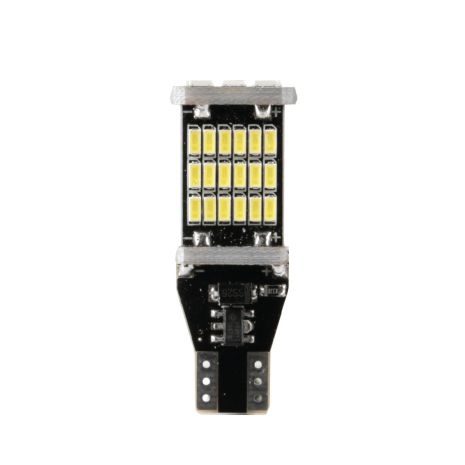 T15 12-18V W2,1x9,5d 6.500K 360lm 45SMD LED ΛΕΥΚΟ (ΚΑΡΦΩΤΟ-ΔΙΠΛΗΣ ΠΟΛΙΚΟΤΗΤΑΣ) 2ΤΕΜ. Auto Moto Tyres 