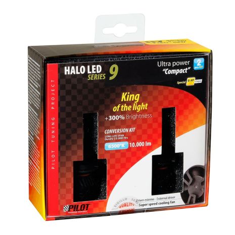 H7 ΛΑΜΠΑ 9-32V 6.500K 10.000lm 90W PX26d HALO LED SERIE 9 COMPACT ULTRA POWER 2LED CREE LED KIT - 2 ΤΕΜ. Auto Moto Tyres 