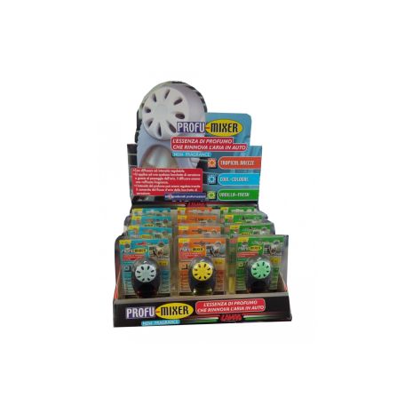 ΕΚΘΕΤΗΣ PROFU.MIXER ΜΕ ΑΡΩΜΑΤΙΚΑ ΑΥΤΟΚΙΝΗΤΟΥ ΣΕ 3 ΔΙΑΦΟΡΕΤΙΚΑ ΑΡΩΜΑΤΑ (4 X COOL / 4X VANILLA / 4X TROPICAL BREEZE) LAMPA -   12ΤΜΧ Auto Moto Tyres 
