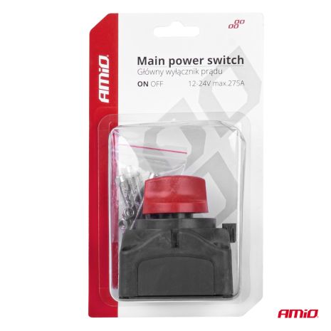 ΔΙΑΚΟΠΤΗΣ POWER-OFF ΓΕΝΙΚΟΥ ΡΕΥΜΑΤΟΣ ΜΠΑΤΑΡΙΑΣ ΣΕ ΒΑΣΗ 12-24V 275A ΑΜΙΟ - 1 ΤΕΜ. Auto Moto Tyres 