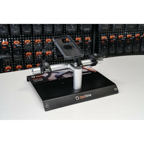 ΕΚΘΕΤΗΣ (STAND) ΕΠΙΤΡΑΠΕΖΙΟΣ ΜΕ ΜΕΤΑΛΛΙΚΗ ΜΠΑΡΑ ΓΙΑ ΠΡΟΙΟΝΤΑ OPTILINE MOTO 300x250x105mm BENCH LAMPA - 1 τεμ. Auto Moto Tyres 