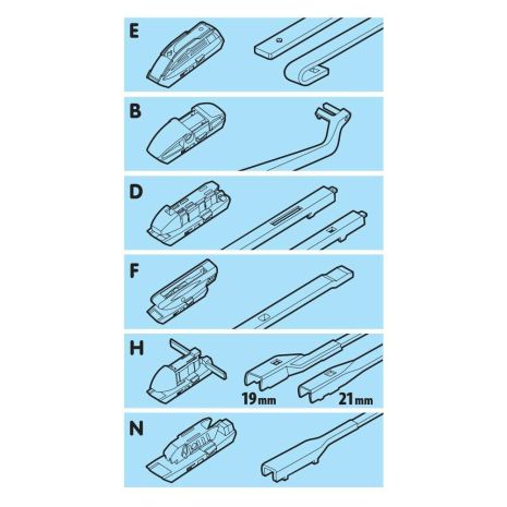 ΥΑΛΟΚΑΘΑΡΙΣΤΗΡΑΣ GRAN PREE SPEED MULTI-FIT ΜΕ 6 ΑΝΤΑΠΤΟΡΕΣ 38CM 15'' LAMPA - 1 TEM. Auto Moto Tyres 