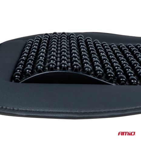 ΠΛΑΤΟΚΑΘΙΣΜΑ ΜΕ ΧΑΝΤΡΕΣ ΚΑΙ ΜΑΞΙΛΑΡΑΚΙ ΜΕΣΗΣ ΑΠΟ ΠΟΛΥΕΣΤΕΡΙΚΟ ΑΦΡΩΔΕΣ ΥΛΙΚΟ 147x68cm ΜΑΥΡΟ AMIO - 1 Τεμ. Auto Moto Tyres 