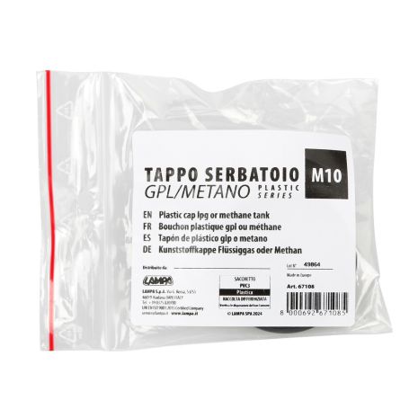 ΤΑΠΑ ΚΑΥΣΙΜΟΥ M10 ΠΛΑΣΤΙΚΗ ΓΙΑ LPG (ΥΓΡΑΕΡΙΟ)/ GAS ΜΕ ΣΠΕΙΡΩΜΑ Μ10 LAMPA - 1 τεμ. Auto Moto Tyres 