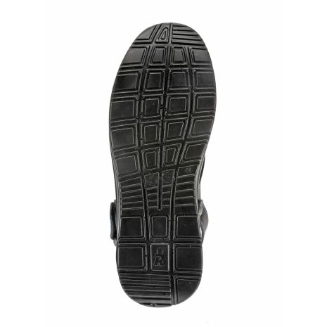 Πιστοποιημένα Παπούτσια Ασφαλείας Εργασίας σε στυλ Σαμπό Basic 2.0 από την Euroroutier σε μέγεθος EU42/UK8 σε Μαύρο Χρώμα με Λευκές Ραφές, Γκρι λεπτομέρεια και Λουράκι Αστραγάλου Auto Moto Tyres 