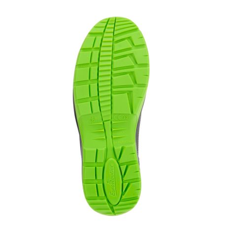 Πιστοποιημένα Παπούτσια Ασφαλείας Εργασίας Hybrid από την Euroroutier σε μέγεθος EU43/UK9 σε Μαύρο με Πράσινο Lime Χρώμα με Αναδιπλούμενη Φτέρνα για να Φοριούνται ως Παπούτσια ή ως Σαμπό Auto Moto Tyres 