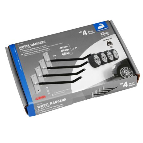 ΒΑΣΗ ΤΟΙΧΟΥ / ΣΤΗΡΙΓΜΑΤΑ ΕΛΑΣΤΙΚΩΝ/ΖΑΝΤΩΝ 40kg MAX 25x1cm ΜΕ ΚΙΤ ΤΟΠΟΘΕΤΗΣΗΣ LAMPA - 4 ΤΕΜ. Auto Moto Tyres 