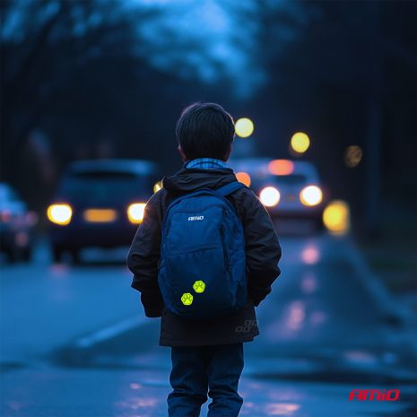 ΑΥΤΟΚΟΛΛΗΤΑ "ΠΑΤΟΥΣΕΣ" ΚΙΤΡΙΝΟ ΦΩΣΦΟΡΙΖΕ AMIO - 4 τεμ. Auto Moto Tyres 