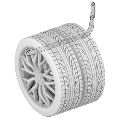 ΒΑΣΗ ΤΟΙΧΟΥ/ΣΤΗΡΙΓΜΑΤΑ ΕΛΑΣΤΙΚΩΝ/ΖΑΝΤΩΝ XL 60kg MAX 58cm Φ3,2cm ΠΕΡΙΕΧΕΙ ΚΙΤ ΤΟΠΟΘΕΤΗΣΗΣ LAMPA - 2 ΤΕΜ. Auto Moto Tyres 