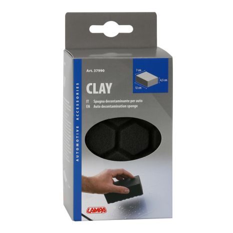 ΣΦΟΥΓΓΑΡΙ ΚΑΘΑΡΙΣΜΟΥ CLAY ΔΙΠΛΗΣ ΟΨΗΣ ΑΠΟ ΠΗΛΟ 7x12x4,5cm LAMPA - 1 ΤΕΜ. Auto Moto Tyres 