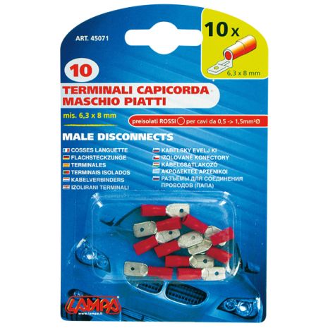 ΦΙΣΑΚΙΑ 6.3 x 0.8mm (10τμχ.) Auto Moto Tyres 