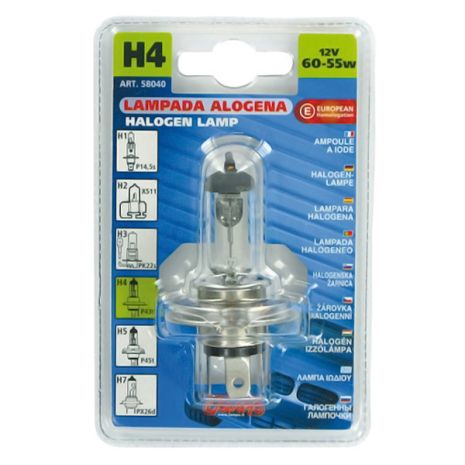 H4 ΑΛΟΓΟΝΟΥ 12V/60-55W 92mm P43t ΛΑΜΠΑ Auto Moto Tyres 