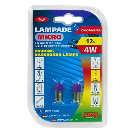 ΛΑΜΠΑΚΙΑ ΜΙΝΙΟΝ 12V T4W BA9s ΜΩΒ Auto Moto Tyres 