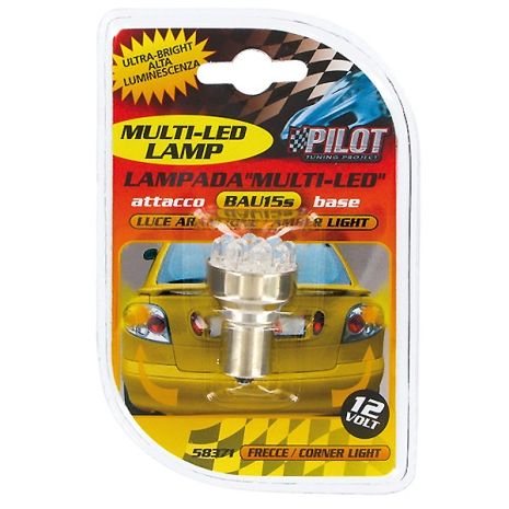 ΛΑΜΠΑ 11LED ΠΟΡΤΟΚΑΛΙ 12V PY21W Auto Moto Tyres 