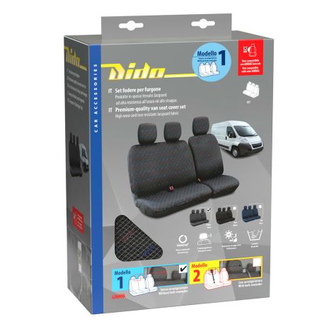 Καλύμματα Καθισμάτων Dido-1, χωρίς επανατυλικτήρα ζώνης - Γκρι Auto Moto Tyres 