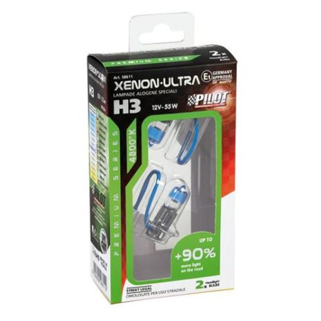 H3 12V 55W PK22s XENON ULTRA 4.800K +90%  2ΤΕΜ. Auto Moto Tyres 