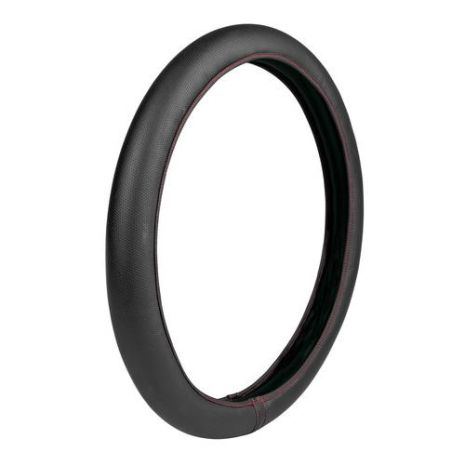 ΚΑΛΥΜΜΑ ΤΙΜΟΝΙΟΥ ΦΟΡΤΗΓΟΥ 42/44cm (S) SKIN-COVER ΜΑΥΡΟ ΜΕ ΚΟΚΚΙΝΗ ΡΑΦΗ ΕΛΑΣΤΙΚΟ 2mm ΠΑΧΟΣ Auto Moto Tyres 