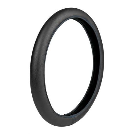 ΚΑΛΥΜΜΑ ΤΙΜΟΝΙΟΥ ΦΟΡΤΗΓΟΥ 42/44cm (S) SKIN-COVER ΜΑΥΡΟ ΜΕ ΜΠΛΕ ΡΑΦΗ ΕΛΑΣΤΙΚΟ 2mm ΠΑΧΟΣ Auto Moto Tyres 