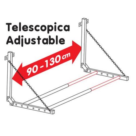 ΒΑΣΗ ΤΟΙΧΟΥ ΑΠΟΘΗΚΕΥΣΗΣ ΕΛΑΣΤΙΚΩΝ TYRE-RACK ΠΤΥΣΟΜΕΝΗ 90-130cm ΜΕΓΙΣΤΟ ΦΟΡΤΙΟ 90kg Auto Moto Tyres 