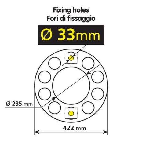 ΤΑΣΙ ΡΟΔΕΛΑ ΑΛΟΥΜΙΝΙΟΥ ΓΙΑ ΖΑΝΤΕΣ ΦΟΡΤΗΓΟΥ 33mm 10ΜΠΟΥΛΟΝΟ ΑΝΟΙΧΤΟ ΚΕΝΤΡΟ 1ΤΕΜ. Auto Moto Tyres 