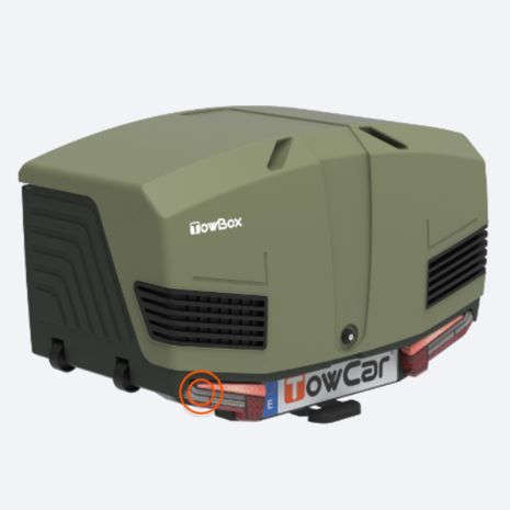 ΜΠΑΓΚΑΖΙΕΡΑ ΚΟΤΣΑΔΟΡΟΥ 400 LT TOWBOX V3 CAMPER GREEN (ΠΡΑΣΙΝΟ) ΜΕ LED ΦΑΝΑΡΙΑ Auto Moto Tyres 
