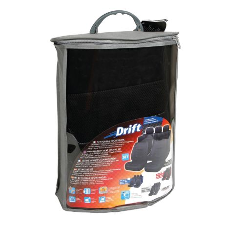 ΚΑΛΥΜΜΑΤΑ ΚΑΘΙΣΜΑΤΩΝ DRIFT ΠΟΛΥΕΣΤΕΡΙΚΑ ΜΑΥΡΑ/ΓΚΡΙ ΜΕ 5 ΠΡΟΣΚΕΦΑΛΑ- ΣΕΤ Auto Moto Tyres 