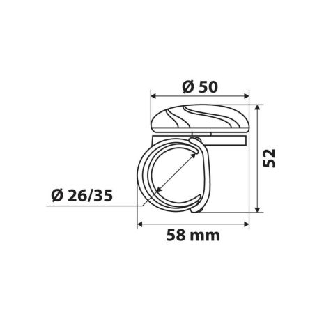 ΤΕΜΠΕΛΗΣ ΤΙΜΟΝΙΟΥ PALM-KNOB ΜΑΥΡΟ 26-35 mm Auto Moto Tyres 