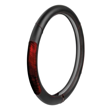 ΚΑΛΥΜΜΑ ΤΙΜΟΝΙΟΥ ΦΟΡΤΗΓΟΥ PEARL RED ΔΕΡΜΑΤΙΝΗ ΜΑΥΡΟ/ΚΟΚΚΙΝΟ (S) 42-44cm ΟΙΚΟΛΟΓΙΚΟ ΚΑΙ ΑΟΣΜΟ Auto Moto Tyres 