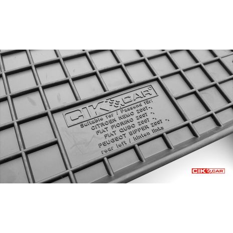 ΜΑΡΚΕ ΠΑΤΑΚΙΑ ΣΕ ΣΚΑΦΗ ΛΑΣΤΙΧΟ ΓΙΑ CITROEN NEMO MULTISPACE / PEUGEOT BIPPER TEPEE / FIAT QUBO 2008+ ΣΕ ΜΑΥΡΟ ΧΡΩΜΑ ΜΕ ΚΟΥΜΠΩΜΑΤΑ CIK - 4 ΤΕΜ. Auto Moto Tyres 