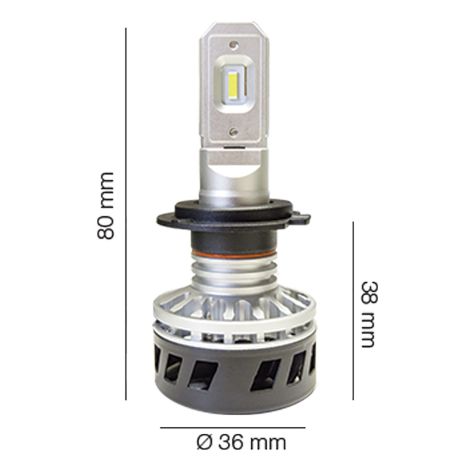 H7 9-36V 5.000K 5000lm 25W MATRIX LED KIT (ΜΕ ΨΥΚΤΡΑ ΑΝΕΜΙΣΤΗΡΑΚΙ) 2ΤΕΜ. Auto Moto Tyres 