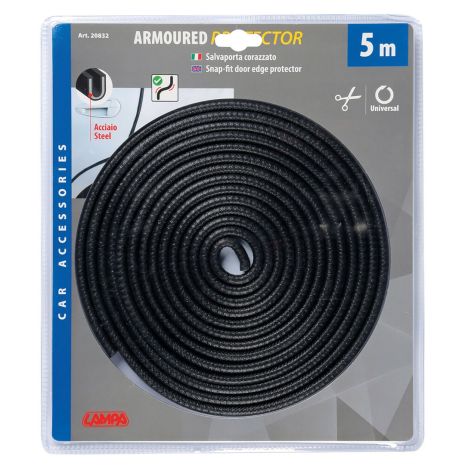 ΠΡΟΣΤΑΤΕΥΤΙΚΟ ΠΟΡΤΑΣ ARMOURED PROTECTOR ΛΑΣΤΙΧΕΝΙΟ ΜΕ ΕΣΩΤΕΡΙΚΟ ΛΑΜΑΚΙ 500cm ΜΑΥΡΟ 1 ΤΕΜ. Auto Moto Tyres 