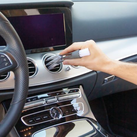 ΒΟΥΡΤΣΑΚΙ ΛΕΠΤΟΜΕΡΟΥΣ ΚΑΘΑΡΙΣΜΟΥ ΜΕ ΠΙΝΕΛΟ & ΠΑΝΑΚΙ ΓΥΑΛΙΣΜΑΤΟΣ BRUSH 2 ΣΕ 1 Auto Moto Tyres 