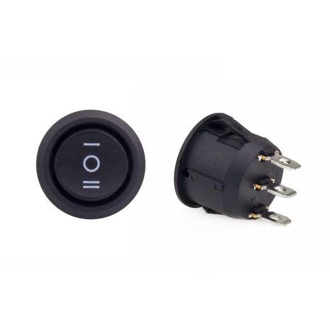 ΔΙΑΚΟΠΤΗΣ ΣΤΡΟΓΓΥΛΟΣ 3 ΘΕΣΕΩΝ 12V 2cm BU03 AMIO - 1ΤΕΜ. Auto Moto Tyres 