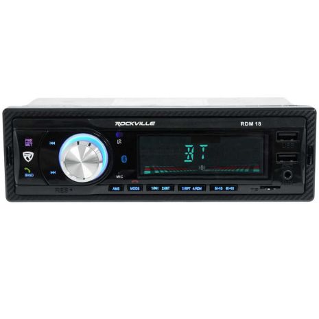 RADIO USB/SD/AUX/BLUETOOTH A2DP ΜΕ ΜΠΛΕ ΦΩΤΙΣΜΟ & REMOTE CONTROL RDM18 ROCKVILLE Auto Moto Tyres 