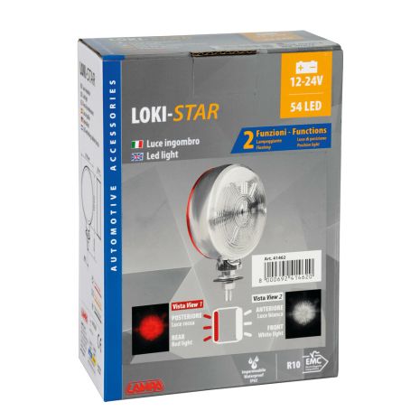 ΦΩΣ ΘΕΣΕΩΣ ΓΙΑ ΚΑΘΡΕΠΤΕΣ (ΣΚΟΥΛΑΡΙΚΙΑ) ΦΟΡΤΗΓΟΥ 24V 54LED ΚΟΚΚΙΝΟ/ΛΕΥΚΟ LOKI-STAR 105x40mm LAMPA - 1 TEM. Auto Moto Tyres 