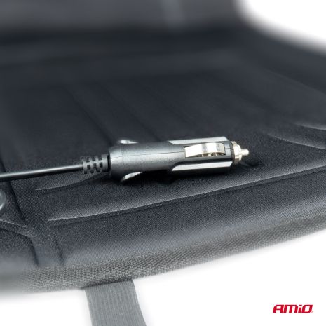 ΠΛΑΤΟΚΑΘΙΣΜΑ ΘΕΡΜΑΙΝΟΜΕΝΟ 12V 98x48cm ΑΦΡΩΔΕΣ ΥΛΙΚΟ ΚΑΙ ΥΦΑΣΜΑ ΜΑΥΡΟ AMIO - 1 τεμ. Auto Moto Tyres 