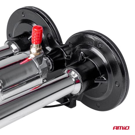 ΚΟΡΝΑ ΠΝΕΥΜΑΤΙΚΗ 12/24V 118db ΔΙΠΛΗ 2 ΤΟΝΩΝ ΧΡΩΜΙΟ ΑΜΙΟ - 1 ΤΕΜ. Auto Moto Tyres 