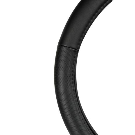 ΚΑΛΥΜΜΑ ΤΙΜΟΝΙΟΥ 35-37CM ΔΕΡΜΑ SKEENTEX ΜΑΥΡΟ CLASSIC PREMIUM GRAN PREE LAMPA - 1 ΤΕΜ. Auto Moto Tyres 