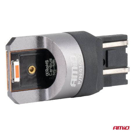 ΛΑΜΠΑΚΙΑ W21/5W 7443 12/24V 6.000K 2xSMD LED FULL CAN-BUS ΚΟΚΚΙΝΟ PRO SERIES  AMIO - 2 Τεμ. Auto Moto Tyres 