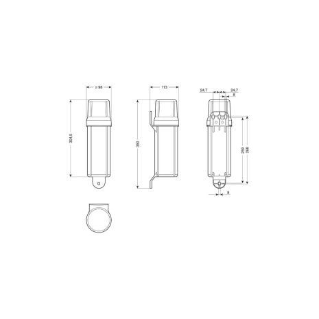 ΣΤΡΟΓΓΥΛΟ ΚΟΥΤΙ ΦΥΛΑΞΗΣ-ΘΗΚΗ ΕΓΓΡΑΦΩΝ (340,5χ98mm) ECO-LINE ΣΕ ΜΑΥΡΟ ΧΡΩΜΑ LAMPA - 1 ΤΕΜ. Auto Moto Tyres 
