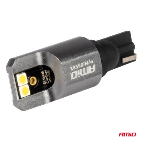 ΛΑΜΠΕΣ T15 W16W 12/24V 6.000K 4xSMD LED FULL CAN-BUS ΛΕΥΚΟ 3030 PRO SERIES AMIO - 2 ΤΕΜ. Auto Moto Tyres 