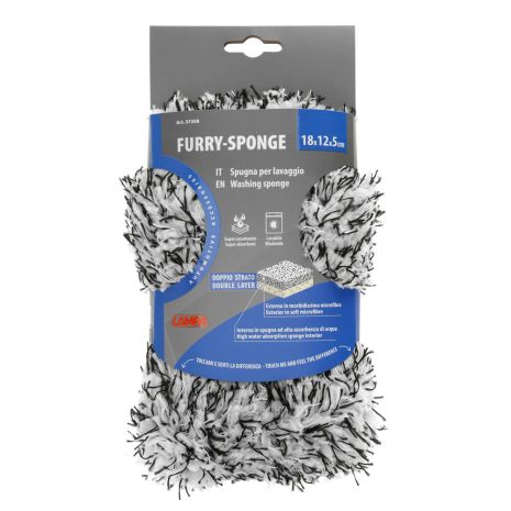 ΣΦΟΥΓΓΑΡΙ ΠΛΥΣΙΜΑΤΟΣ ΜΕ ΜΙΚΡΟΙΝΕΣ FURRY-SPONGE 18x12x5cm LAMPA -1 ΤΕΜ. Auto Moto Tyres 