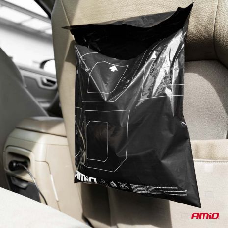 ΣΑΚΟΥΛΕΣ ΑΠΟΡΡΙΜΑΤΩΝ ΟΧΗΜΑΤΟΣ (ΥΛΙΚΟ: PE ΠΛΑΣΤΙΚΟ)  ΜΑΥΡΟ ΧΡΩΜΑ  AMIO - 25 τεμ. Auto Moto Tyres 