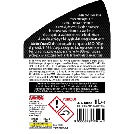 ΣΑΜΠΟΥΑΝ ΜΕ ΚΕΡΙ GRAN PREE ΣΥΜΠΥΚΝΩΜΕΝΟ 1000ml LAMPA - 1 ΤΕΜ. Auto Moto Tyres 