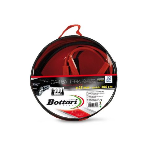 ΚΑΛΩΔΙΑ ΦΟΡΤΙΣΗΣ 500Α (BAG) 500Ah 300cm BOTTARI - 1 Tεμ. Auto Moto Tyres 