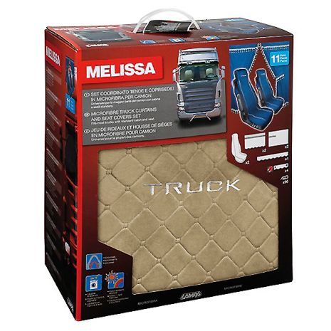 ΣΕΤ ΚΑΛΥΜΜΑΤΑ ΚΑΘΙΣΜΑΤΟΣ ΦΟΡΤΗΓΟΥ+ΚΟΥΡΤΙΝΕΣ 11ΤΕΜ. MELISSA ΜΠΕΖ Auto Moto Tyres 
