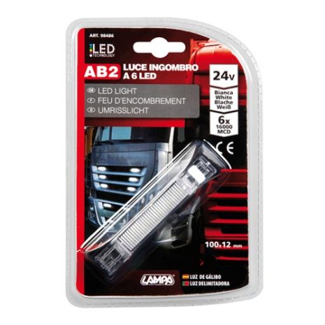 ΦΩΣ ΦΟΡΤΗΓΟΥ 6LED ΛΕΥΚΟ 24V 100mm Auto Moto Tyres 