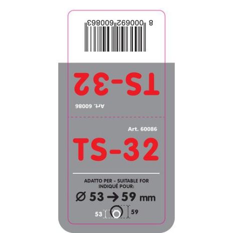 ΑΚΡΟ ΕΞΑΤΜΙΣΗΣ TS-32 Φ 53-59mm - ΟΒΑΛ ΛΟΞΟ Auto Moto Tyres 